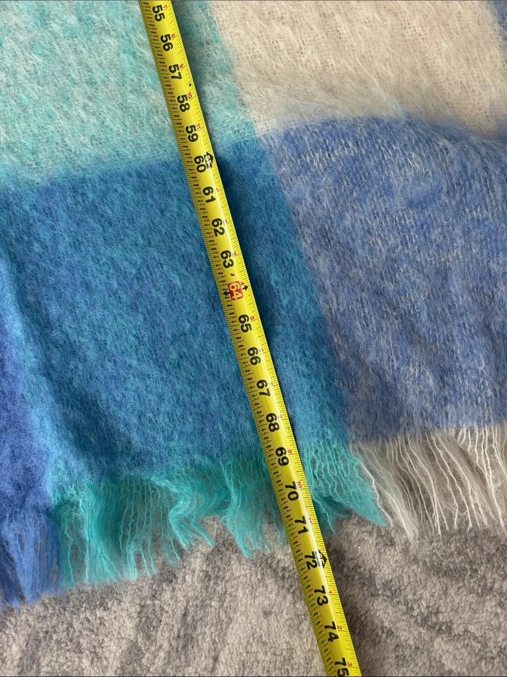 NWT 71” x 52” Avoca 70% mohair 30 % Wool Throw Blanket made in Ireland
